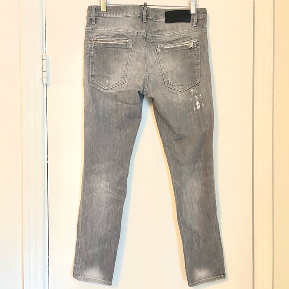 DSQUARED women’s grey distressed slim fit jeans size 42 IT - Picture 4 of 16
